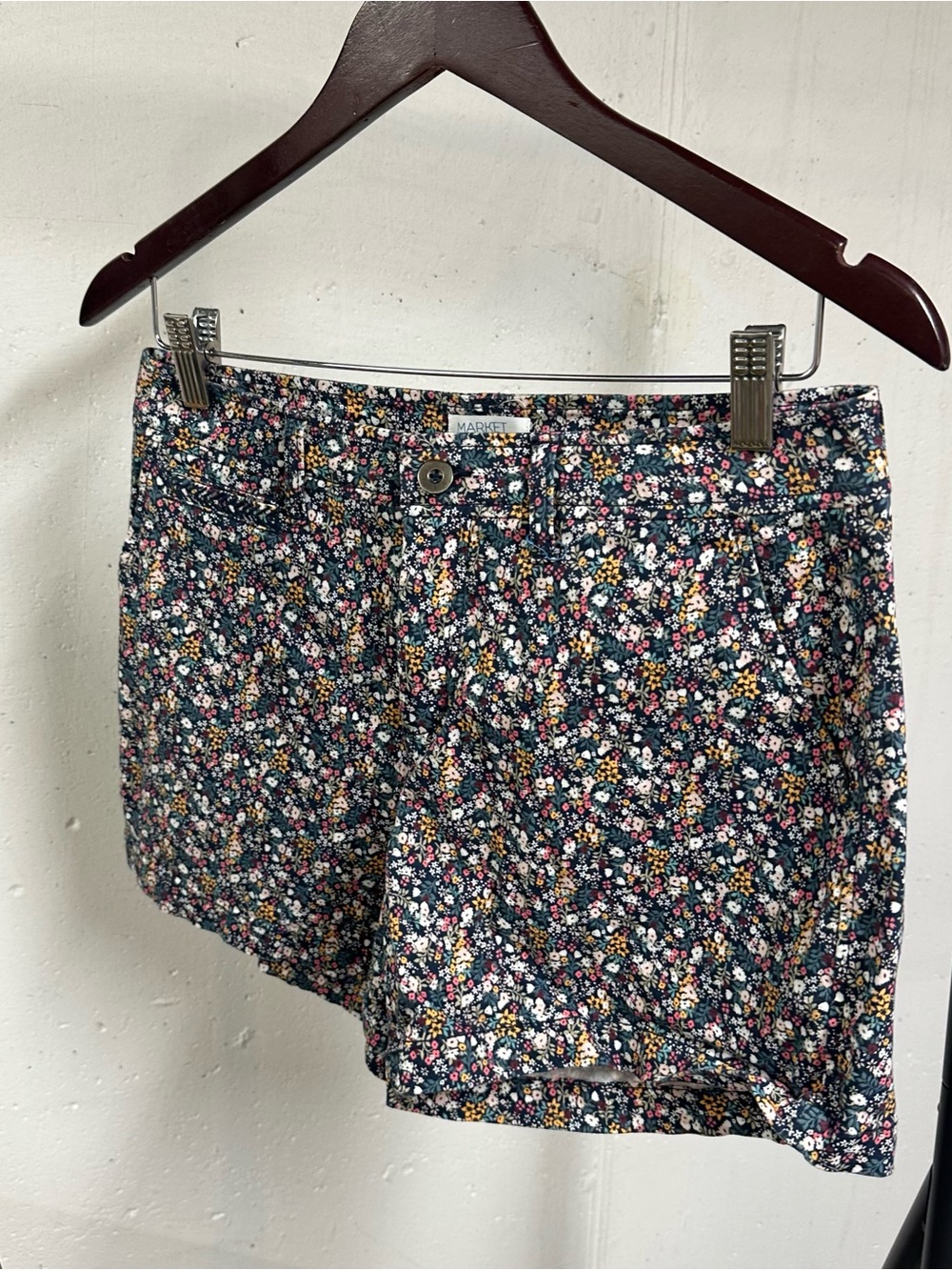 Market & Spruce Navy Floral High-Rise Women's Shorts 🇺🇸